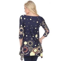 Women's White Mark Scroll Tunic Pink -White Mark Sales unnamed file 506