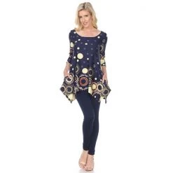 Women's White Mark Scroll Tunic Pink -White Mark Sales unnamed file 507