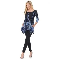 Women's White Mark Scroll Tunic Pink -White Mark Sales unnamed file 513