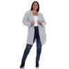 Plus Size White Mark Hooded Cardigan Heather Gray