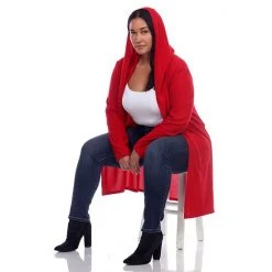 Plus Size White Mark Hooded Cardigan Heather Gray -White Mark Sales unnamed file 570