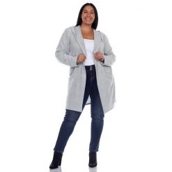 Plus Size White Mark Hooded Cardigan Heather Gray -White Mark Sales unnamed file 571