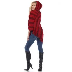 Women's White Mark Hooded Poncho Brown -White Mark Sales unnamed file 573