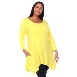 Plus Size White Mark Handkerchief Tunic Top -White Mark Sales unnamed file 63