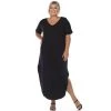 Plus Size White Mark Short Sleeve V-Neck Maxi Dress Charcoal 2 Plus Size White Mark Short Sleeve V-Neck Maxi Dress Charcoal -White Mark Sales unnamed file 656