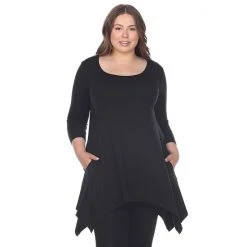 Plus Size White Mark Handkerchief Tunic Top -White Mark Sales unnamed file 66