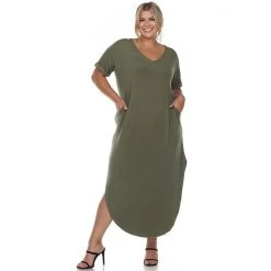 Plus Size White Mark Short Sleeve V-Neck Maxi Dress Charcoal 23 Plus Size White Mark Short Sleeve V-Neck Maxi Dress Charcoal -White Mark Sales unnamed file 666
