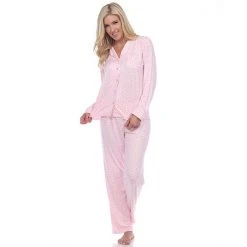 Women's White Mark 2-Piece Top & Bottoms Pajama Set Pink 16 Women's White Mark 2-Piece Top & Bottoms Pajama Set Pink -White Mark Sales unnamed file 695
