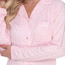 Women's White Mark Long Sleeve Nightgown Red -White Mark Sales unnamed file 699