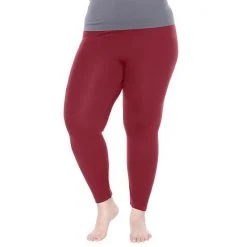 Plus Size White Mark Solid Leggings -White Mark Sales unnamed file 732