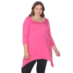 Plus Size White Mark Handkerchief Tunic Top -White Mark Sales unnamed file 76