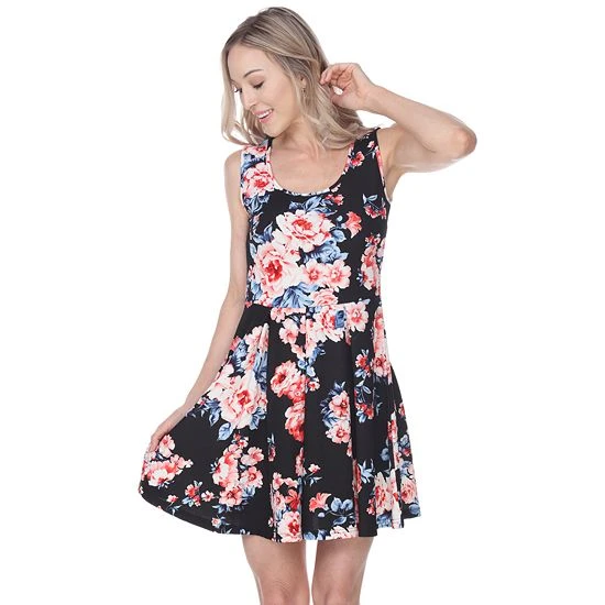 Women's White Mark Fit & Flare Mini Dress Black 8 Women's White Mark Fit & Flare Mini Dress Black - Image 6