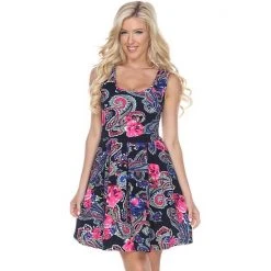 Women's White Mark Fit & Flare Mini Dress Black 25 Women's White Mark Fit & Flare Mini Dress Black -White Mark Sales unnamed file 772