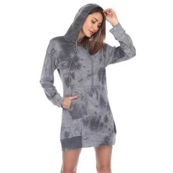 Women's White Mark Tie-Dye Hoodie Sweatshirt Dress Pink -White Mark Sales unnamed file 788