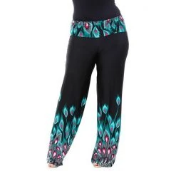 Plus Size White Mark Solid Palazzo Pants Black White Paisley -White Mark Sales unnamed file 805