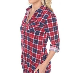 Women's White Mark Plaid Tunic Top White Black 25 Women's White Mark Plaid Tunic Top White Black -White Mark Sales unnamed file 81
