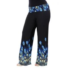 Plus Size White Mark Solid Palazzo Pants Black White Paisley -White Mark Sales unnamed file 811