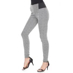 Women's White Mark Jacquard Slim-Fit Pants Gray Square -White Mark Sales unnamed file 848