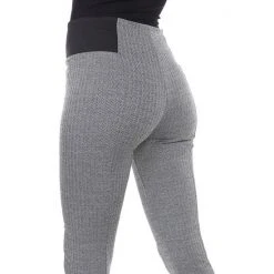 Women's White Mark Jacquard Slim-Fit Pants Gray Square -White Mark Sales unnamed file 851