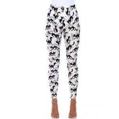 Women's White Mark Printed Leggings Black Brown Heart -White Mark Sales unnamed file 860