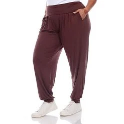 Plus Size White Mark Harem Pants Brown -White Mark Sales unnamed file 898