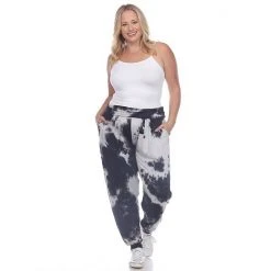 Plus Size White Mark Tie-Dye Harem Pants Red -White Mark Sales unnamed file 913