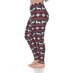 Plus Size White Mark Printed Leggings Black Red White -White Mark Sales unnamed file 920