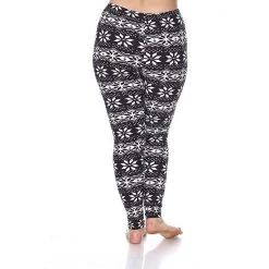 Plus Size White Mark Printed Leggings Black Red White -White Mark Sales unnamed file 923