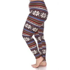 Plus Size White Mark Printed Leggings Black Red White -White Mark Sales unnamed file 929