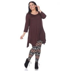 Plus Size White Mark Printed Leggings Black Red White -White Mark Sales unnamed file 933