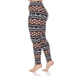 Plus Size White Mark Printed Leggings Black Red White -White Mark Sales unnamed file 935