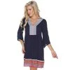 Women's White Mark Gabrielle Embroidered Dress Navy -White Mark Sales unnamed file 985